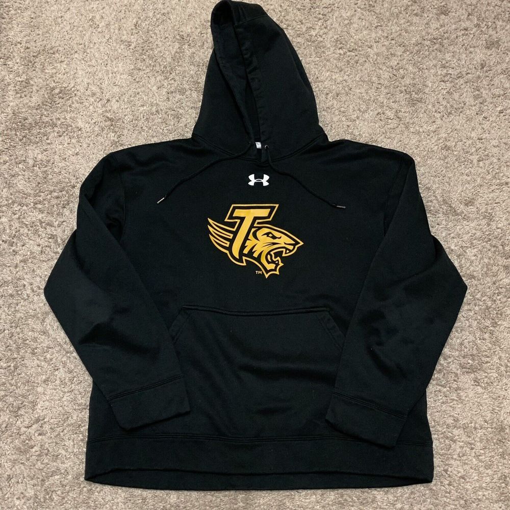 TOWSON University TIGERS NCAA UNDER ARMOUR Men’s L Loose Black Hoodie